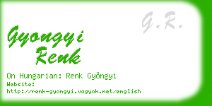 gyongyi renk business card
